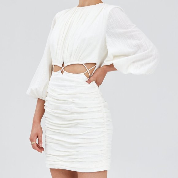 NWT Finders Keepers Olympia LS Cutout Mini Dress - Picture 3 of 4